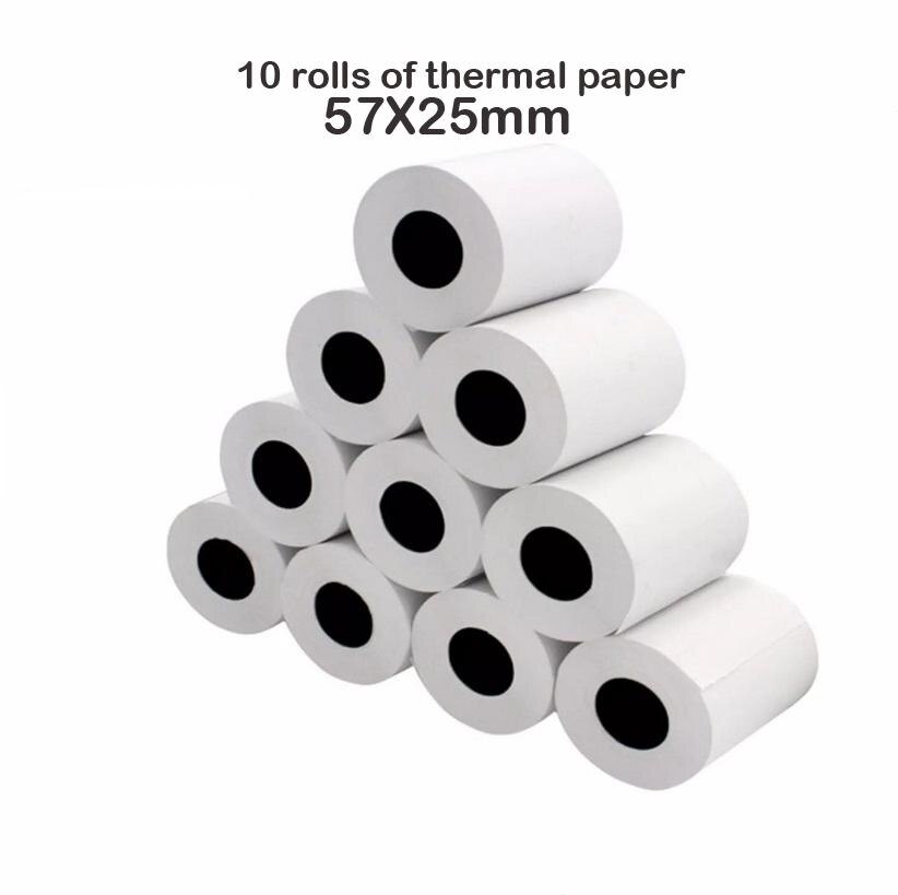 20 rollos de papel térmico sin pegajosidad