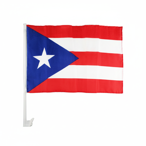 Bandiera Auto di Porto Rico 31,75x45,72 cm, Stampa Serigrafica, 288 Pezzi, 24DZ/CS, Realizzata in Poliestere per Formazione e Team Building - Product Image 4