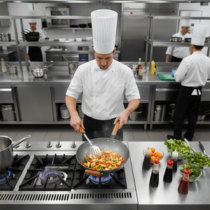 Chảo gang <span class=keywords><strong>32cm</strong></span> - Tay cầm gỗ chống dính, dùng cho nhà hàng/gia đình - Product Image 2