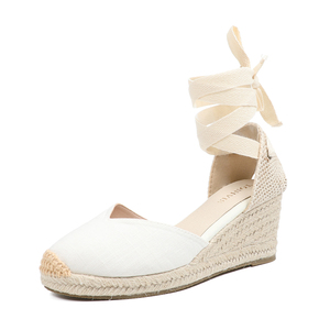 Sandalias de Plataforma con Tacón Inclinado y Correa en el Tobillo, Estilo Espadrilles, Transpirables y Ligeras, Nuevas Tendencias de Verano para Mujer - Product Image 3