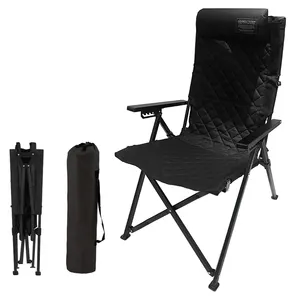 Feistel Hot Sale 5 Position Adjustable Outdoor Relax Reclining Metal Folding Camping Chair With Armrest for outdoor