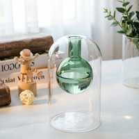 Bouteille diffuseur de parfum d'ambiance Sishang 100ml en verre double couche irrégulier vert pour la maison