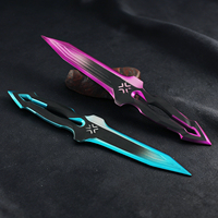 Épée en alliage de zinc de 22 cm Valorant Fearless Contract VCT Talisman Blade, modèle artisanal, couteau de combat, jouet décoratif
