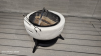 Brasero d'extérieur haut de gamme coréen moderne en acier, sculpté à la main, en fibre-ciment luxueux, pour la maison, le camping et le barbecue au charbon de bois