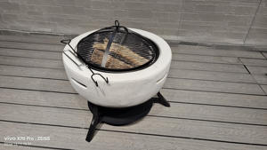 <span class=keywords><strong>Brasero</strong></span> d'extérieur miniature en acier de qualité supérieure, sculpté à la main, style coréen, en Fiberclay luxueux, avec chariot pour charbon de bois, pour camping et barbecue - Product Image 4