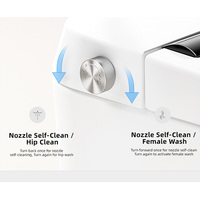 Inodoro Inteligente de Cerámica con Descarga Potenciada por Aire, Sensor de Pie, Sifón, WC de Una Pieza, Limpieza de Ano y Vagina, OEM