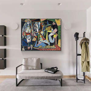 Reproducciones <span class=keywords><strong>de</strong></span> pinturas en lienzo Les Femmes D'Alger <span class=keywords><strong>de</strong></span> Pablo <span class=keywords><strong>Picasso</strong></span>, ilustraciones famosas, pósteres e impresiones artísticos en lienzo, imágenes artísticas <span class=keywords><strong>de</strong></span> pared - Product Image 4