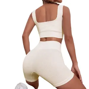 Bán buôn biểu tượng tùy chỉnh Polyester trang phục Activewear tập thể dục Yoga mặc quần áo tập thể dục sexy Ladies Workout Áo ngực thể thao