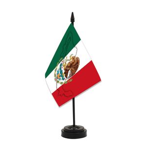 Banderas de Escritorio Ejecutivas de Alta Calidad de Fábrica, Asta de Aluminio, Impresión de Logotipo Personalizado, Bandera Nacional para Oficina y Negocios - Product Image 2