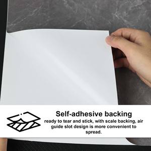 Jeedeson 4*0,4 M Recubierto antibacteriano Ideal para cocinas Baños Mármol gris oscuro Peel & Stick Wallpapers - Product Image 5