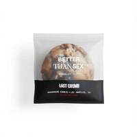 Sachets d'emballage personnalisés biodégradables 5x5 5x7 roses givrés pour petits donuts et biscuits, anti-odeur, thermoscellables, individuels 5x6 avec logo