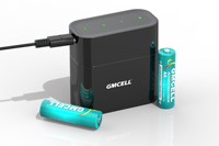 Cargador de Baterías de Litio AA GMCELL de 4 Ranuras y 5V, Caja Inteligente para Baterías AA Recargables