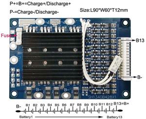 V 36V 48V 10 11 12 <span class=keywords><strong>13S</strong></span> 25A 30A <span class=keywords><strong>35A</strong></span> 40A <span class=keywords><strong>BMS</strong></span> <span class=keywords><strong>13S</strong></span> 25A PCM 48V <span class=keywords><strong>BMS</strong></span> 48v PCM - Product Image 3