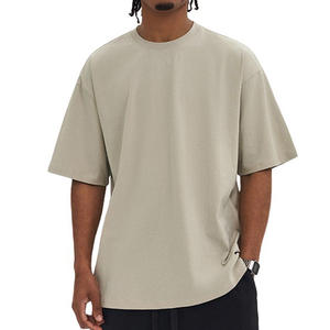 Camiseta de Diseñador Premium 100% Algodón, Cuello Redondo, Tallas Grandes, Camisetas Lisas para Hombre, Camiseta Oversize para Hombre - Product Image 3