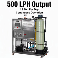 Usine de dessalement 500 LPH, machine de dessalement d'eau de mer, système de traitement de l'eau salée SWRO, unité compacte pour bateau, marine, île