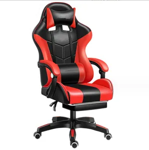 Chaise de jeu en cuir PU noir et rouge chaise de jeu pas cher chaise de jeu pas cher pour gamer vente en gros