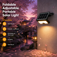 Nouvelle conception de lampe solaire murale, économie d'énergie et respectueuse de l'environnement, panneau solaire monocristallin en silicium, lampes solaires LED d'extérieur