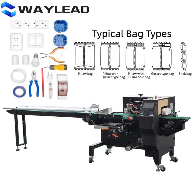 Sustainable Operation Pillow Packaging Machine Suitable for Irregular Solids Across Hardware Flow Wrap Packaging Machine