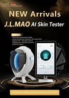 Analyseur de peau à technologie IA grand écran, 20 indicateurs, analyse des problèmes cutanés, scanner 3D, détecteur de visage complet, caméra HD, WiFi