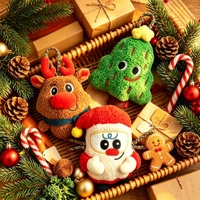 Jouet pour chien en peluche de Noël Zoyi avec corde et sonnette, durable pour la mastication et le jeu interactif, parfait comme cadeau de Noël pour les animaux de compagnie