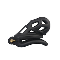 Delove Black 4 Ukuran Cock Ring Sleeve Lock Penis Cage Bondage Sex Toy Chastity Cages Resin Male Chastity Cock Cage Tahan Air untuk