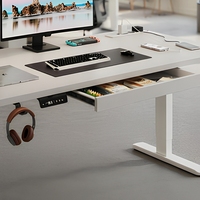 Bureau de travail électrique réglable en hauteur en bois massif pour jeux et ordinateur, idéal pour le bureau à domicile