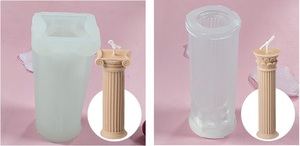 مصنع الجملة 3D الروماني العمود غير عصا DIY شمعة قوالب قابلة لإعادة الاستخدام قالب من السيليكون - Product Image 5