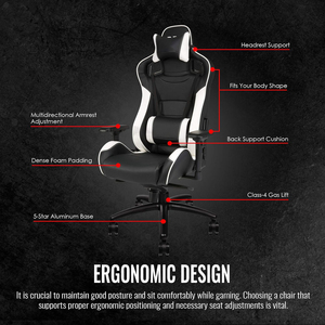 Chaise de jeu ergonomique de luxe OEM durable, style siège <span class=keywords><strong>baquet</strong></span> de course E-sports, grande taille, noire et rouge, livraison gratuite - Product Image 5