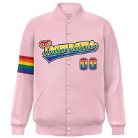 OEM Vestes Letterman unisexes personnalisées de haute qualité Blouson bombardier de baseball de qualité supérieure pour la saison hivernale du mois de la fierté des hommes