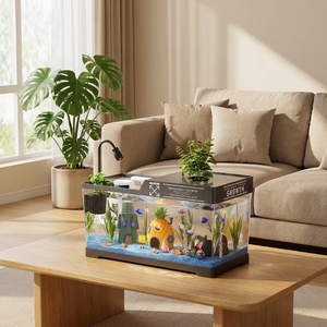 Acquario Moderno Personalizzato in Acrilico Trasparente, Salvaspazio, Rettangolare, per Soggiorno, Piccolo 2.5L Stile <span class=keywords><strong>SpongeBob</strong></span> - Product Image 6