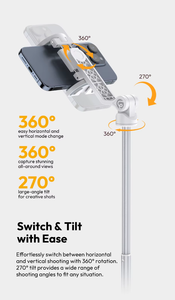 Ulanzi ขาตั้งโทรศัพท์ TT-88, ที่จับเซลฟี่สำหรับ TikTok สำหรับ <span class=keywords><strong>YouTube</strong></span> ที่ยึดโทรศัพท์แบบพกพาสำหรับถ่ายภาพหน้าจอระยะไกล - Product Image 2