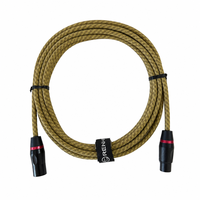 Câble de microphone XLR mâle-femelle OEM RH-X112 en tweed avec blindage spiralé, gaine en PVC et conducteur en cuivre sans oxygène