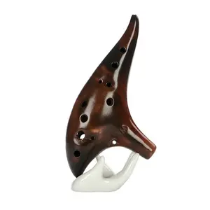School professional playing smoked 12 holes Alto c Ocarina 12 holes ac tuning beginner introduction performance instrument piano