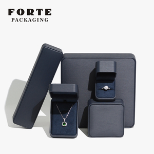 Grande conjunto jóias caixa de jóias forte escovado couro com logotipo personalizável - Product Image 6