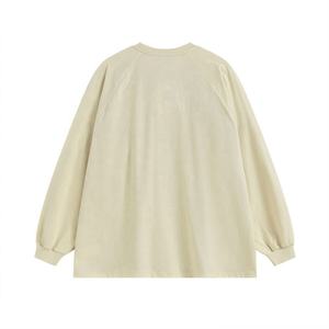 2024 Streetwear 2 Tone <b>Tshirt</b> Cotton Femme Printing Custom <b>Long</b> Sleeve Tee Shirt - Product Image 4