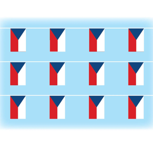 Czech Republic Cheap 14*21cm 2026 Football Soccer Fans Team National Waterproof Flag World Bunting String Flag for Decoration - Product Image 1