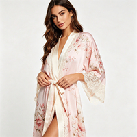 Ensemble de pyjamas élégants imprimés pour femmes, fabrication directe, logo personnalisé, coton, fibre de bambou, peignoir respirant, thermique, ODM
