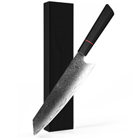Couteau de cuisine professionnel Kiritsuke de 8 pouces en acier Damas à 67 couches avec manche en G10