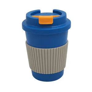 6022122 Atacado minimalista colorido vazamento prova eco-friendly viagem casual reciclado plástico café para ir caneca e copo