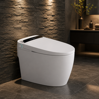WC intelligent avec ouverture automatique du couvercle, siphon en P allongé, lavage des parties intimes, lavage féminin, siège chauffant, séchage à l'air chaud, télécommande sans fil
