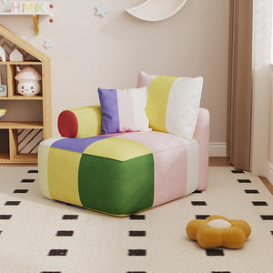 Sofá infantil en forma de L para rincón de lectura, tela transpirable, versátil para dormitorio y sala de estar infantil - Product Image 6