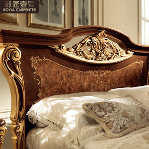 Stile europeo italiano in legno massello 1.8m letto matrimoniale con deposito per letto nuziale palazzo camera da letto mobili <span class=keywords><strong>classici</strong></span> - Product Image 4