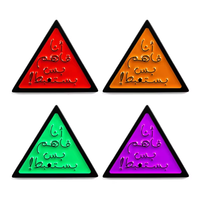 Épinglette de revers en métal émaillé de haute qualité, personnalisée avec logo d'entreprise, couleur or ou argent, forme triangulaire