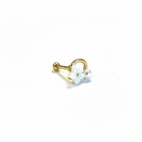 Bijoux de piercing en acier inoxydable 316L pour femme, pour piercing coach/Daith/cartilage, avec perle délicate, à filetage interne