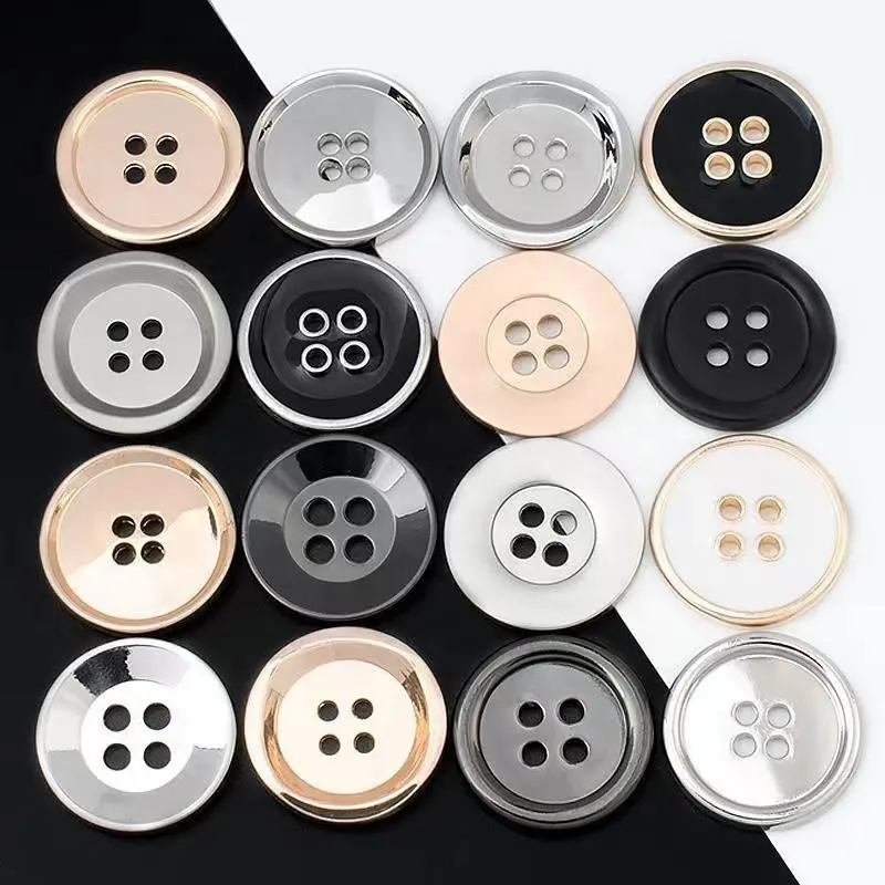 Factory New Style Custom Metal Suits Button 4 Holes Sewing Coat Button Metal Button For Blazer