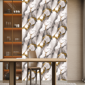 Papel Tapiz Autoadhesivo Impermeable de PVC con Diseño Damasco Moderno, Película Laminada con Efecto Metálico de 2.5mm de Grosor para Dormitorios, Salas de Estar y Hoteles - Product Image 6