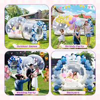 Maison à bulles gonflable en PVC avec château gonflable, tente à bulles avec tunnel, maison à bulles pour enfants, ballon à bulles pour fête