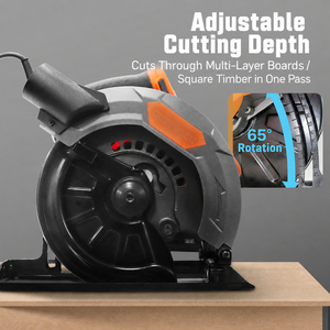 7-inch Household Circular Saw for Cutting 220V High-power Wood Portable Handheld With European Plug PICUSQGJ01 High-Power Cuttin - Product Image 4