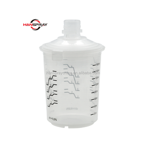 Clear scale paint cup spray gun plastic cup paint spray cans for cars