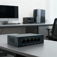 Switch PoE Inteligente de 5 Puertos, Administrado, con Soporte VLAN de 1 Año, Confiable para Negocios y Villas, Garantiza Conectividad Robusta para Cámaras IP